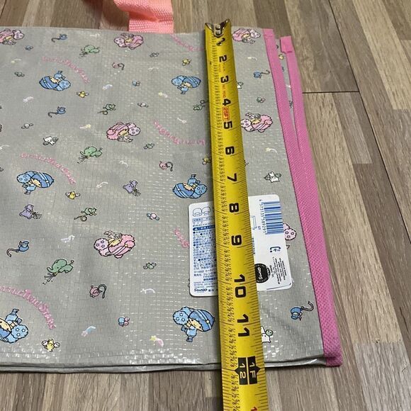 Sanrio Hello Kitty little twin stars reusable tote bag pink and blue gray tote - Picture 7 of 9
